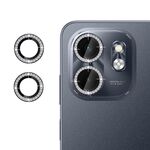 Per Infinix Smart 9 Klebol - Protezione ad anello diamantato per obiettivo della fotocamera individuale (nero)