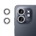Per Infinix Smart 9 Klebol - Protezione per obiettivo fotocamera individuale con anello diamantato (argento)