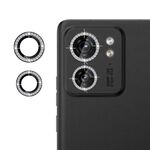 Per Motorola Edge 40 5G Klebol - Protezione per obiettivo fotocamera individuale con anello diamantato (nero)