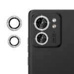 Per Motorola Edge 40 5G Klebol - Protezione per obiettivo fotocamera individuale con anello diamantato (argento)