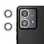 Per Motorola Edge 40 Neo 5G Klebol - Protezione per obiettivo fotocamera individuale con anello diamantato (argento)