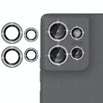 Per Motorola Edge 50 5G Klebol - Protezione per obiettivo fotocamera con anello diamantato (nero)