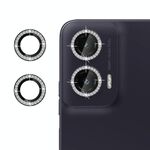 Per Motorola Moto G35 5G Klebol - Protezione per obiettivo fotocamera individuale con anello diamantato (nero)