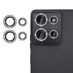 Per Motorola Moto G75 5G Klebol - Protezione per obiettivo fotocamera individuale con anello diamantato (nero)