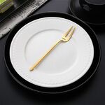 Design da appendere a parete a forma di V in acciaio inossidabile Design semplice cucchiaio da caffè Forchetta Creativo manico lungo Mescolare stoviglie, Stile: Forchetta, Colore: Oro