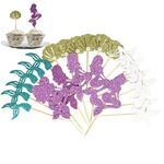 24 PCS / 1 Set Mermaid Princess Party Decorate Cupcakes Card inserita