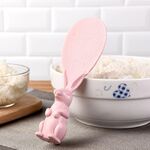 Paglia di grano Forma di coniglio Cucchiaio di riso antiaderente Chicco di riso domestico Fornello di riso (rosa)