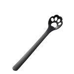 Cucchiaio da dessert in acciaio inossidabile Creative Cat Claw Cucchiaino da caffè Dessert, Stile: Cucchiaio Hollow Cat Claw, Colore: Nero