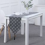 Bandiera da tavolo in lino tovaglietta da tè in stoffa mobile TV tavolino da caffè copertura in tessuto, dimensioni: 160x33 cm (nero)