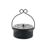 Scatola porta zanzariera ignifuga multifunzionale portatile da esterno con coperchio (nera)