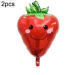 2 pezzi Cartone animato Verdure e frutta Frutta Pellicola di alluminio Palloncino per bambini Decorazione del partito Forniture Giocattoli gonfiabili (fragola)
