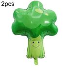 2 pezzi Cartone animato Verdura e frutta Frutta Pellicola di alluminio Palloncino per bambini Decorazione del partito Forniture Giocattoli gonfiabili (broccoli)