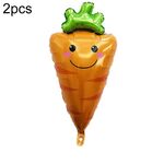 2 PZ Cartoon Verdure e frutta Frutta Pellicola di alluminio Palloncino per bambini Decorazione del partito Forniture Giocattoli gonfiabili (carota)