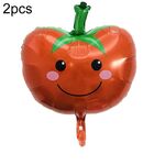 2 Pz Cartoon Verdure e frutta Frutta Pellicola in alluminio Palloncino per bambini Decorazione del partito Forniture Giocattoli gonfiabili (pomodoro)