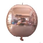 Decorazione di nozze festa vacanze 4D colorato specchio rotondo palloncino, specifica: 22 pollici 4D (oro rosa)