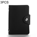 3 PCS Aggiornamento della scheda di versione Aggiornamento Biglietto da visita Trasparente Caverny Color Color Storage Holder, Specificazioni: 12 Slot per schede (Nero)