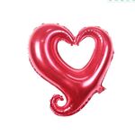 50 PCS Palloncini a cuore in alluminio cavo per decorazione della festa nuziale, specifica: 18 pollici a forma di cuore (rosso)