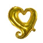 50 PCS Palloncini a cuore in alluminio cavo per decorazione della festa nuziale, specifica: 18 pollici a forma di cuore (oro)