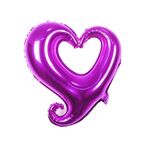 50 PCS Palloncini a cuore in alluminio cavo per decorazione della festa nuziale, specifica: 18 pollici a forma di cuore (rosa rossa)