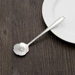 Cucchiaio da caffè creativo da 3 pezzi in acciaio inossidabile per uso domestico, cucchiaio da caffè, stile: cucchiaio di fiori di prugna