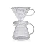 Caffettiera in vetro per caffè fatta a mano resistente al calore, pentola per condivisione del caffè, specifica: tazza filtrante in vetro integrata da 350 ml