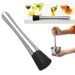 Utensile da bar per mescolare al limone e menta ghiacciolo schiacciato in acciaio inossidabile