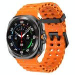Cinturino in silicone con doppia fibbia e pois colorati per Samsung Galaxy Watch Ultra 47mm (arancione)