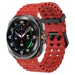 Cinturino in silicone con doppia fibbia e pois colorati per Samsung Galaxy Watch Ultra 47mm (rosso)