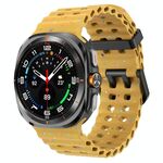 Cinturino in silicone con doppia fibbia e pois colorati per Samsung Galaxy Watch Ultra 47mm (giallo)