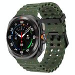 Cinturino in silicone con doppia fibbia e pois colorati per Samsung Galaxy Watch Ultra 47 mm (verde militare)
