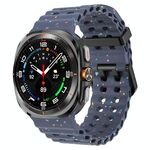 Cinturino in silicone con doppia fibbia e pois colorati per Samsung Galaxy Watch Ultra 47mm (blu-grigio)