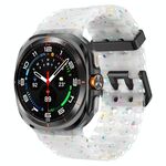 Cinturino in silicone con doppia fibbia e pois colorati per Samsung Galaxy Watch Ultra 47mm (trasparente)