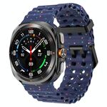 Cinturino in silicone con doppia fibbia e pois colorati per Samsung Galaxy Watch Ultra 47 mm (blu notte)