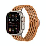 Cinturino per Apple Watch da 46 mm / 49 mm / 45 mm / 44 mm in nylon traspirante con intreccio a filo (arancione)