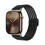 Cinturino per Apple Watch da 42 mm / 41 mm / 40 mm / 38 mm in nylon traspirante con intreccio a filo (nero)