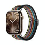 Cinturino per Apple Watch da 42 mm / 41 mm / 40 mm / 38 mm in nylon traspirante con intreccio a filo (arcobaleno)