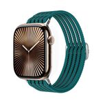 Cinturino per Apple Watch da 42 mm / 41 mm / 40 mm / 38 mm in nylon traspirante con intreccio a filo (verde acqua)
