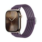Cinturino per Apple Watch da 42 mm / 41 mm / 40 mm / 38 mm in nylon traspirante con intreccio a filo (viola)