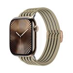Cinturino per Apple Watch da 42 mm / 41 mm / 40 mm / 38 mm in nylon traspirante con intreccio a filo (cachi)