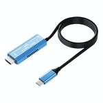 Cavo adattatore YCE-V286 da tipo C a PD3.0 e HDMI 8K (blu)