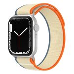Cinturino per Apple Watch 46 mm / 49 mm / 45 mm / 44 mm xDfind in nylon a doppia sezione (arancione beige)