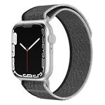 Cinturino per Apple Watch 42 mm / 41 mm / 40 mm / 38 mm xDfind in nylon a doppia sezione (nero grigio)