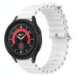Cinturino per orologio in silicone tinta unita stile oceano xDfind da 22 mm (bianco)
