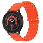 Cinturino per orologio in silicone tinta unita stile oceano xDfind da 22 mm (arancione)
