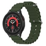 Cinturino per orologio in silicone tinta unita stile oceano xDfind da 22 mm (verde)