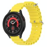 Cinturino per orologio in silicone tinta unita stile oceano xDfind da 22 mm (giallo)