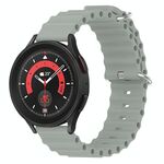 Cinturino per orologio in silicone tinta unita stile oceano xDfind da 22 mm (grigio)