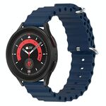 Cinturino per orologio in silicone tinta unita stile oceano xDfind da 22 mm (blu scuro)