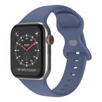 Cinturino in silicone con fibbia a farfalla xDfind per Apple Watch 46 mm / 49 mm / 45 mm / 44 mm (blu navy)