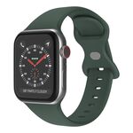 Cinturino in silicone con fibbia a farfalla xDfind per Apple Watch 42 mm / 41 mm / 40 mm / 38 mm (verde scuro)